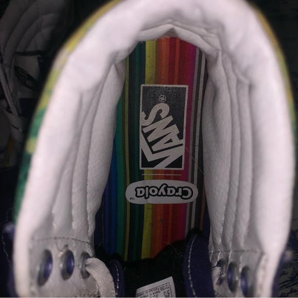 Vans Off The Wall X Crayola Crayons High Top Shoes Women’s 5.5 Men’s 4 - Picture 7 of 9
